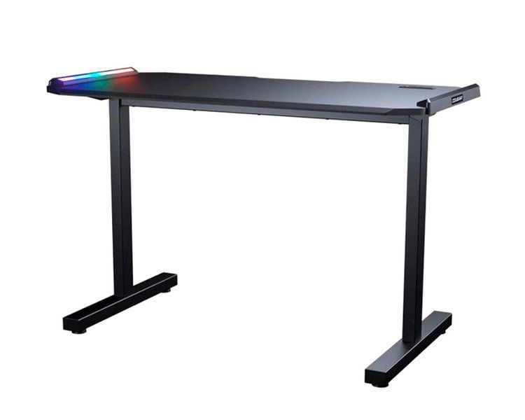 Комп'ютерний ігровий стіл Cougar Deimus 120, прямокутний, чорний, 122х60 см, з RGB-підсвічуванням та USB-портами sci-ode-dm120b фото